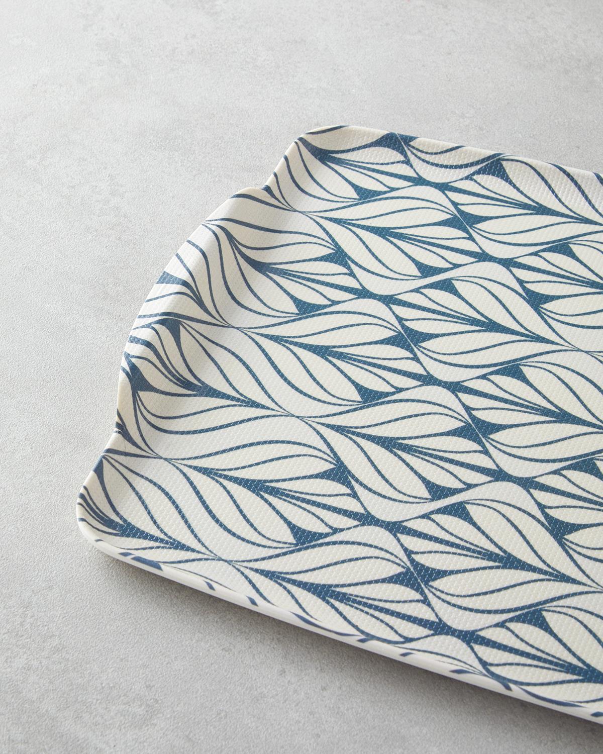 Professional-Grade-Melamine-Non-Slip-Serving-Tray-Set-Blue