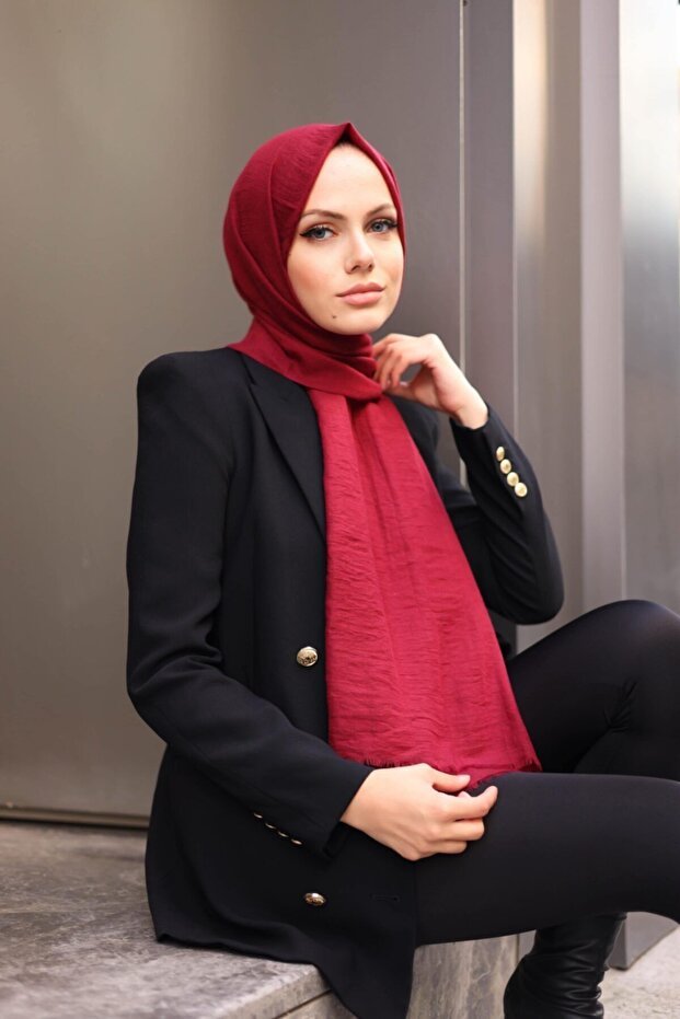 Cotton Jazz Shawl - Burgundy, Non - Slip & Comfortable - TryAladdin