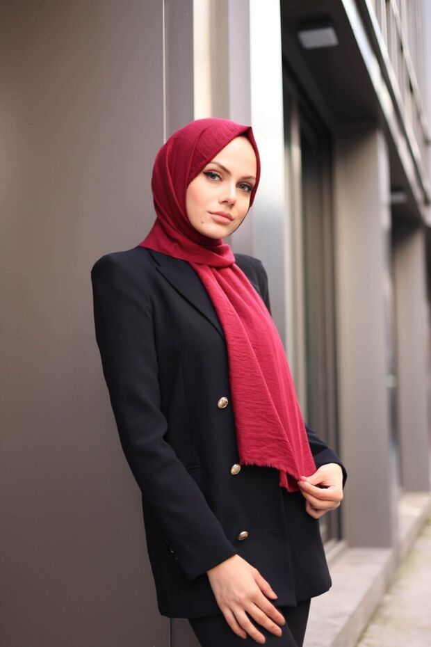 Cotton Jazz Shawl - Burgundy, Non - Slip & Comfortable - TryAladdin
