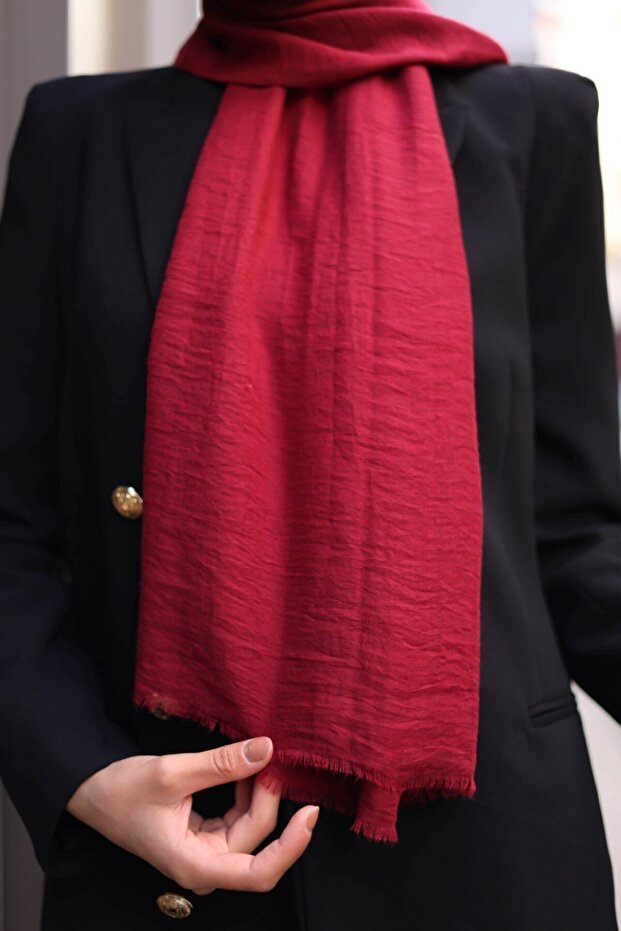 Cotton Jazz Shawl - Burgundy, Non - Slip & Comfortable - TryAladdin
