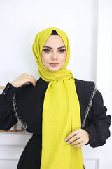 Cotton Jazz Shawl - Soft, Light Olive Green for All - Day Comfort - TryAladdin