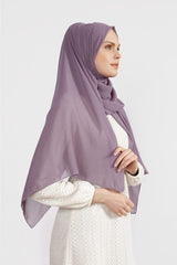 Crepe Chiffon Shawl - Dark Lilac, Lightweight & Elegant - TryAladdin
