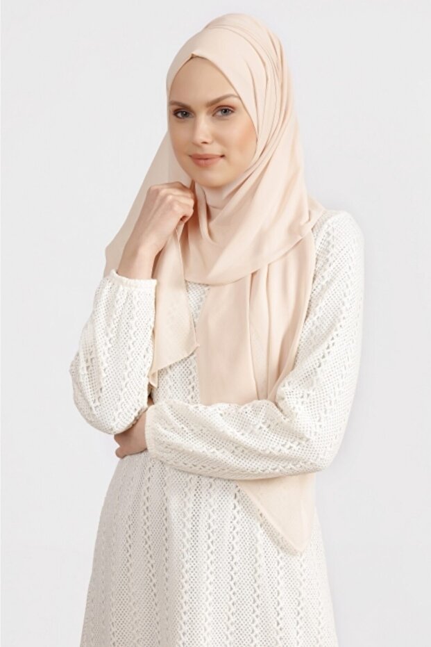 Crepe Chiffon Shawl - Light Salmon & Lightweight - TryAladdin