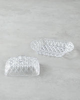 Professionel smørskål i klart glas – elegant serveringstilbehør