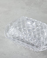 Professionel smørskål i klart glas – elegant serveringstilbehør