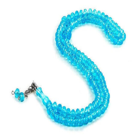 Crystal Appearance 99 Beads Hajj Umrah Gift Tasbih (10 Pieces) - Blue - TryAladdin