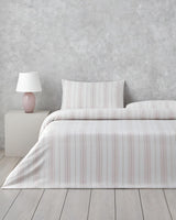 Completo copripiumino singolo tinto nel filo di alta qualità — Collezione biancheria da letto rosa