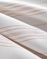 Completo copripiumino singolo tinto nel filo di alta qualità — Collezione biancheria da letto rosa