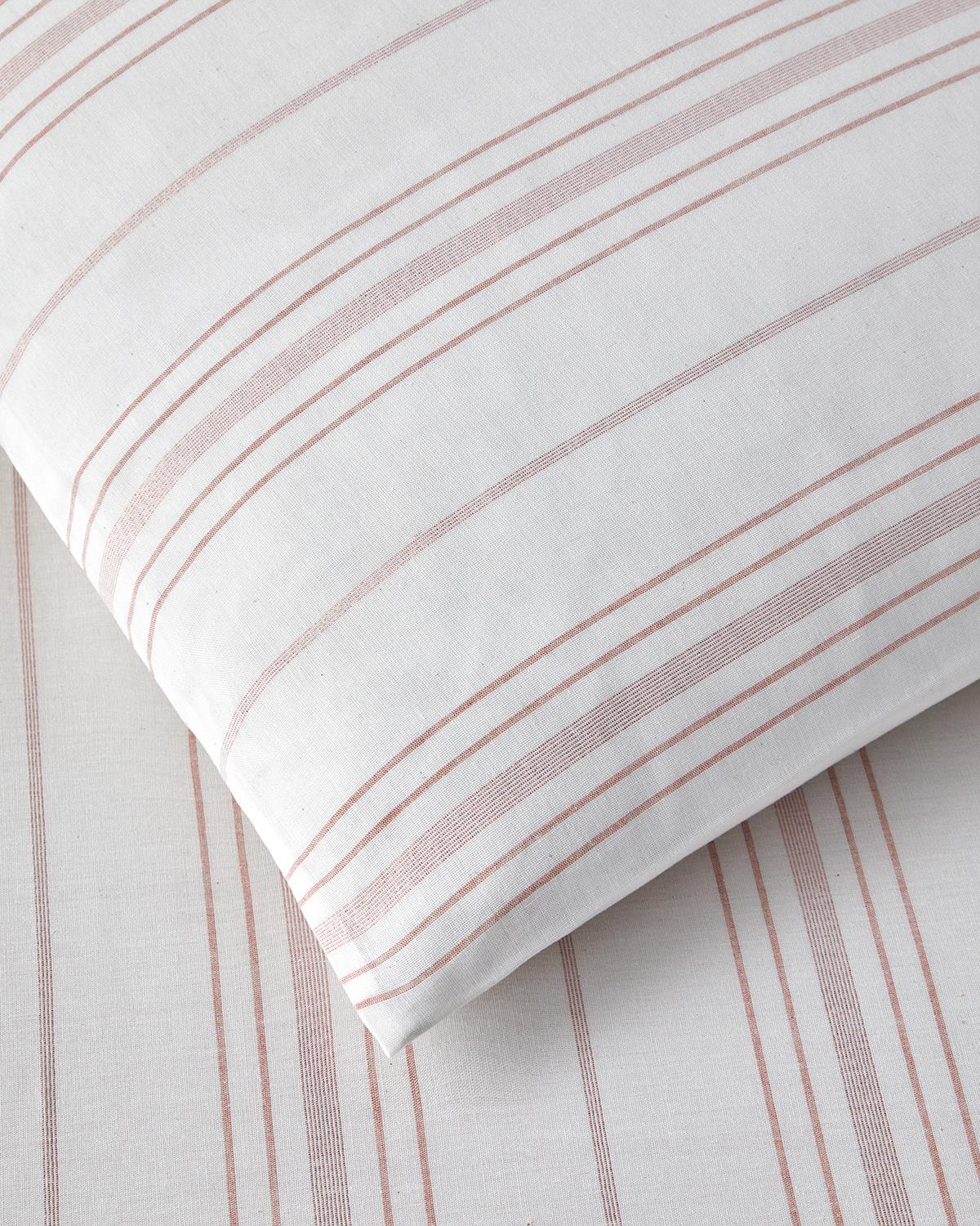 Completo copripiumino singolo tinto nel filo di alta qualità — Collezione biancheria da letto rosa