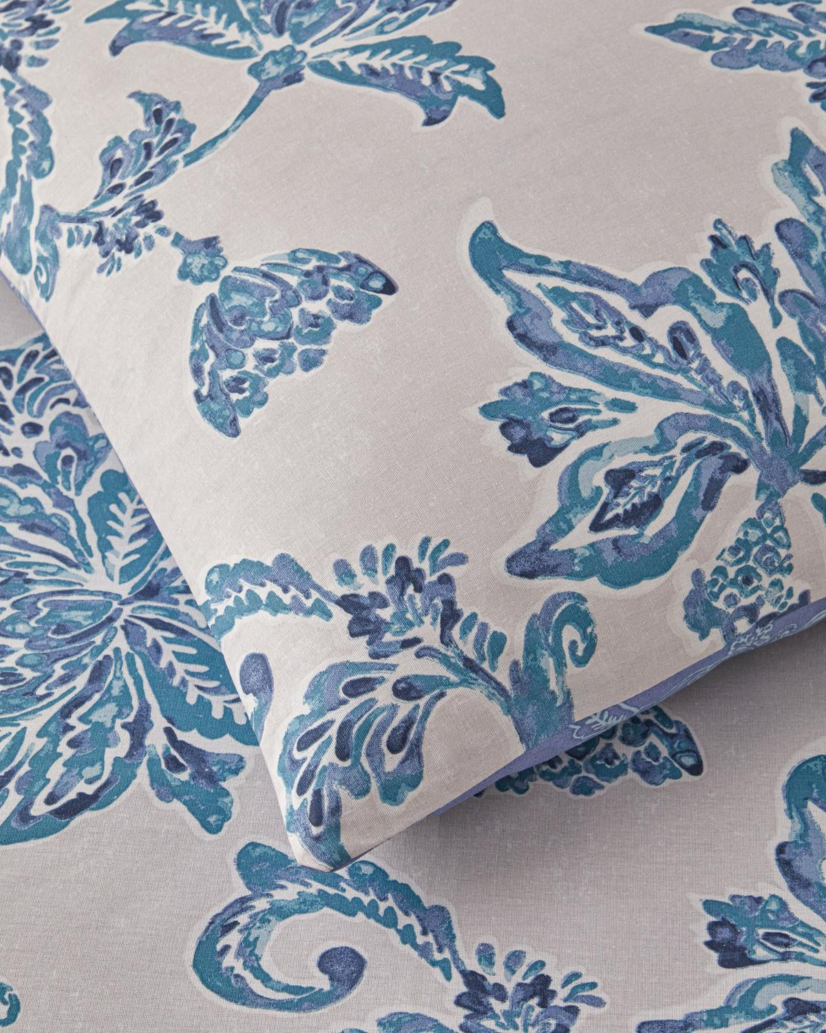Premium Cotton Double Duvet Cover Set   Blue Beige