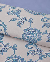 Premium Cotton Double Duvet Cover Set   Blue Beige