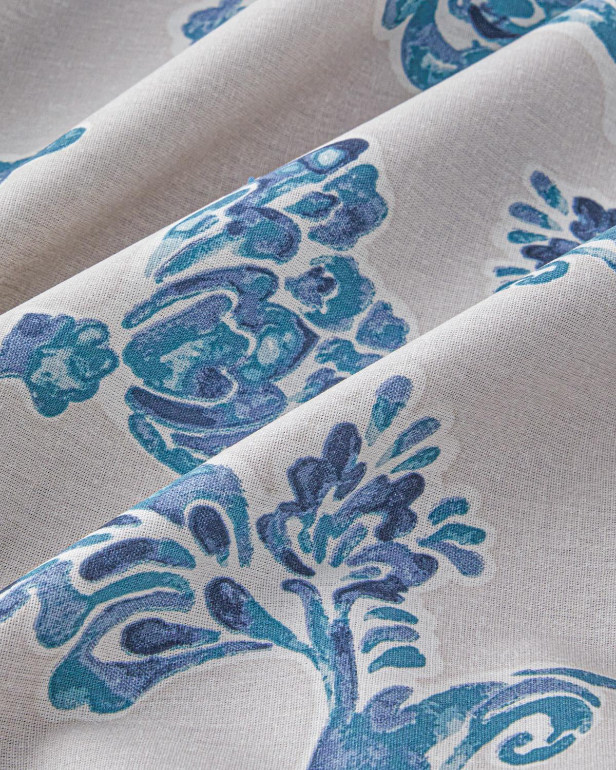 Premium Cotton Double Duvet Cover Set   Blue Beige