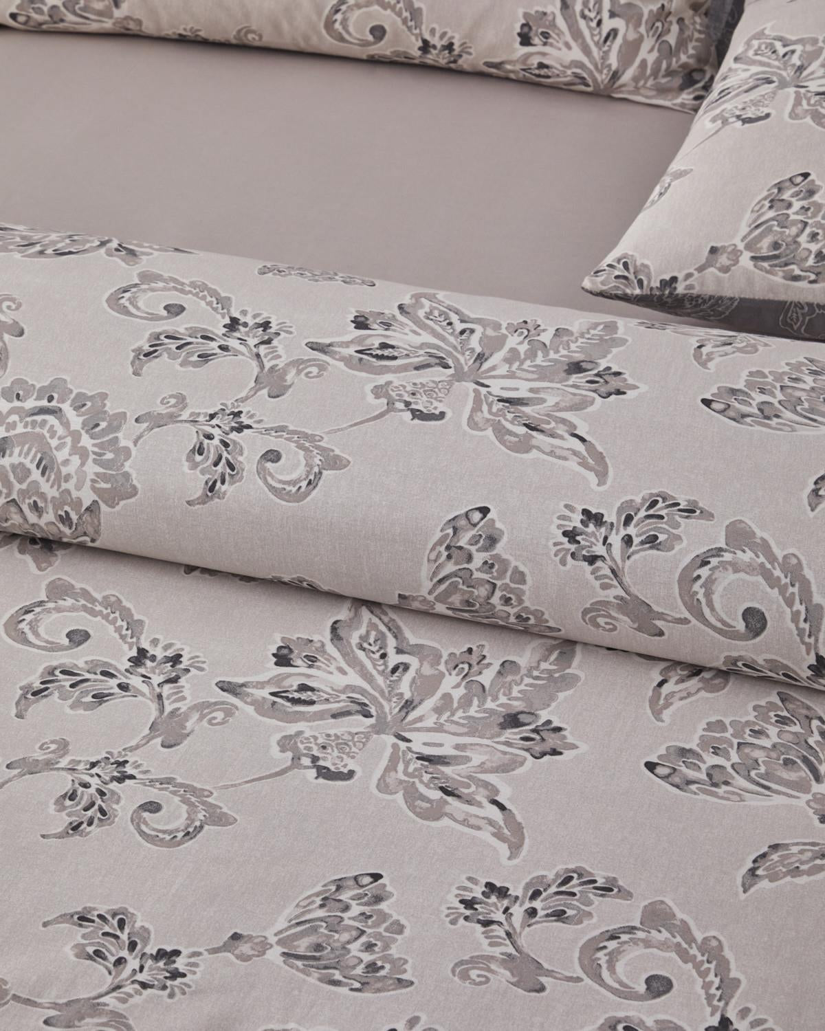 Ensemble housse de couette en coton de qualité professionnelle pour lit simple avec drap-housse beige
