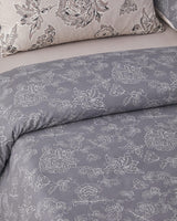 Ensemble housse de couette en coton de qualité professionnelle pour lit simple avec drap-housse beige