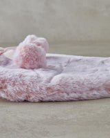 Plush Textured Pink Hot Water Bottle Comfort Accessory