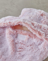 Plush Textured Pink Hot Water Bottle Comfort Accessory