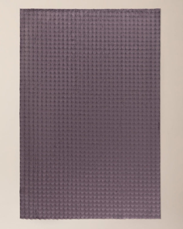 Dark Plum Bubble Textured Area Rug - Soft & Modern Floor Carpet