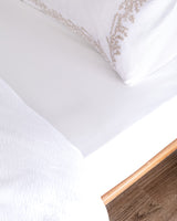 Linda Double Embroidered Washed Seersucker Duvet Cover Set