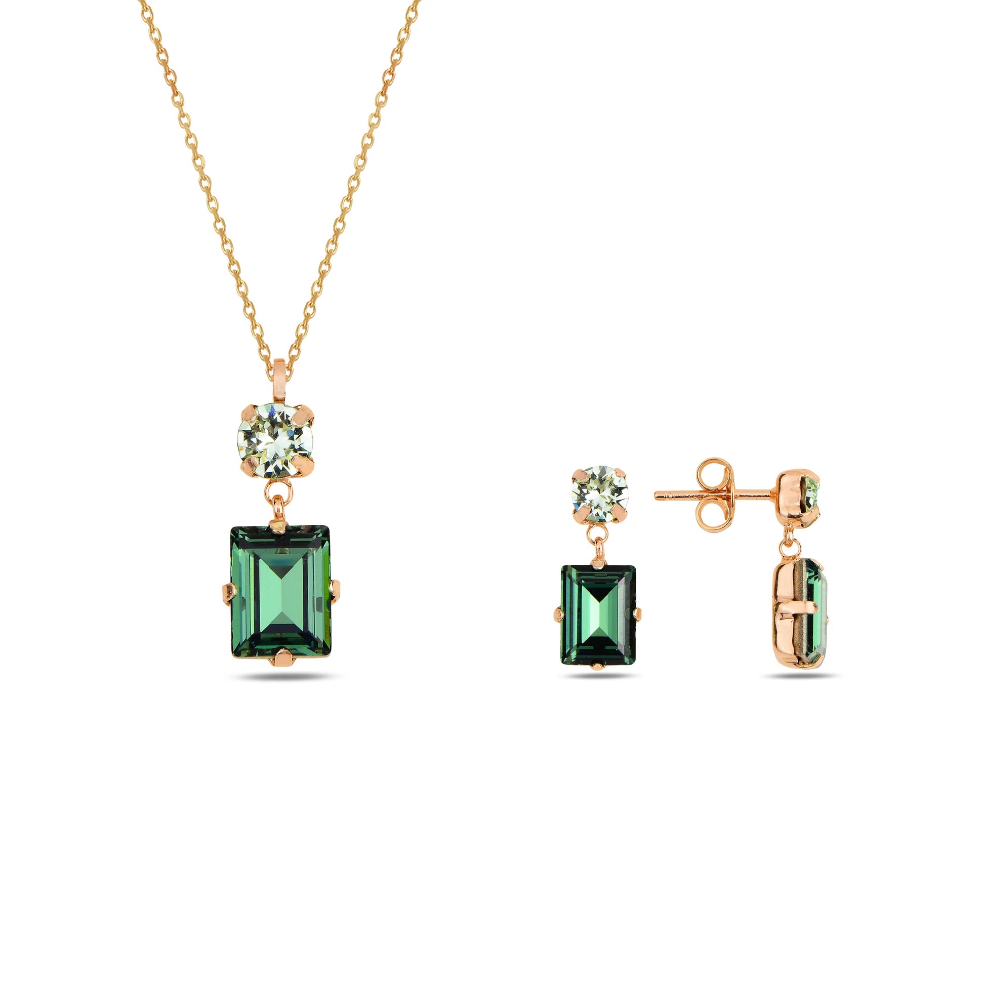 Funkelndes Baguette-Schmuckset – Minimalistisches & Elegantes Design