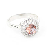 Bague entourage en argent sterling 925 avec zultanite fascinante