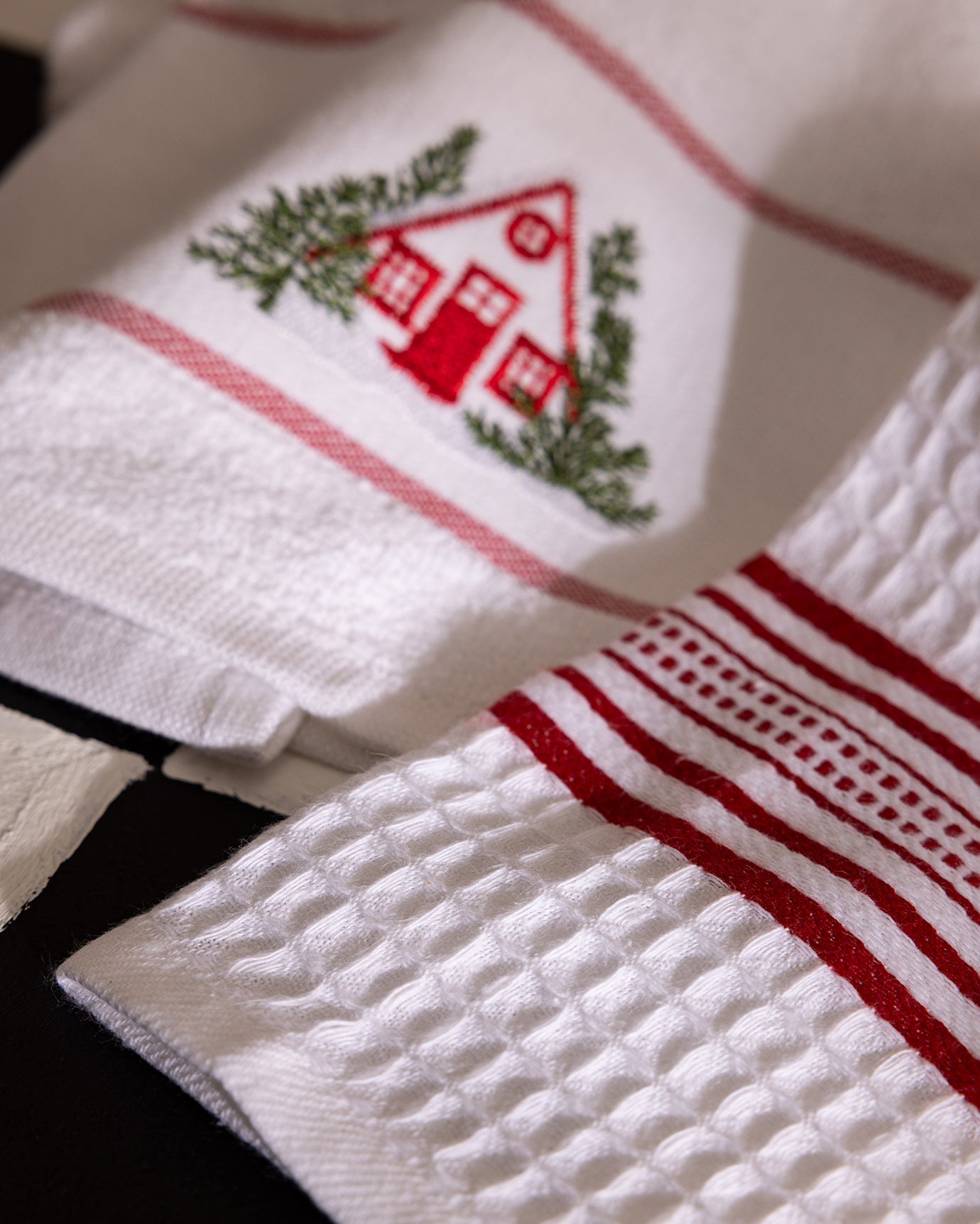 100% Cotton Kitchen Towel Set - Absorbent & Soft 2-Piece