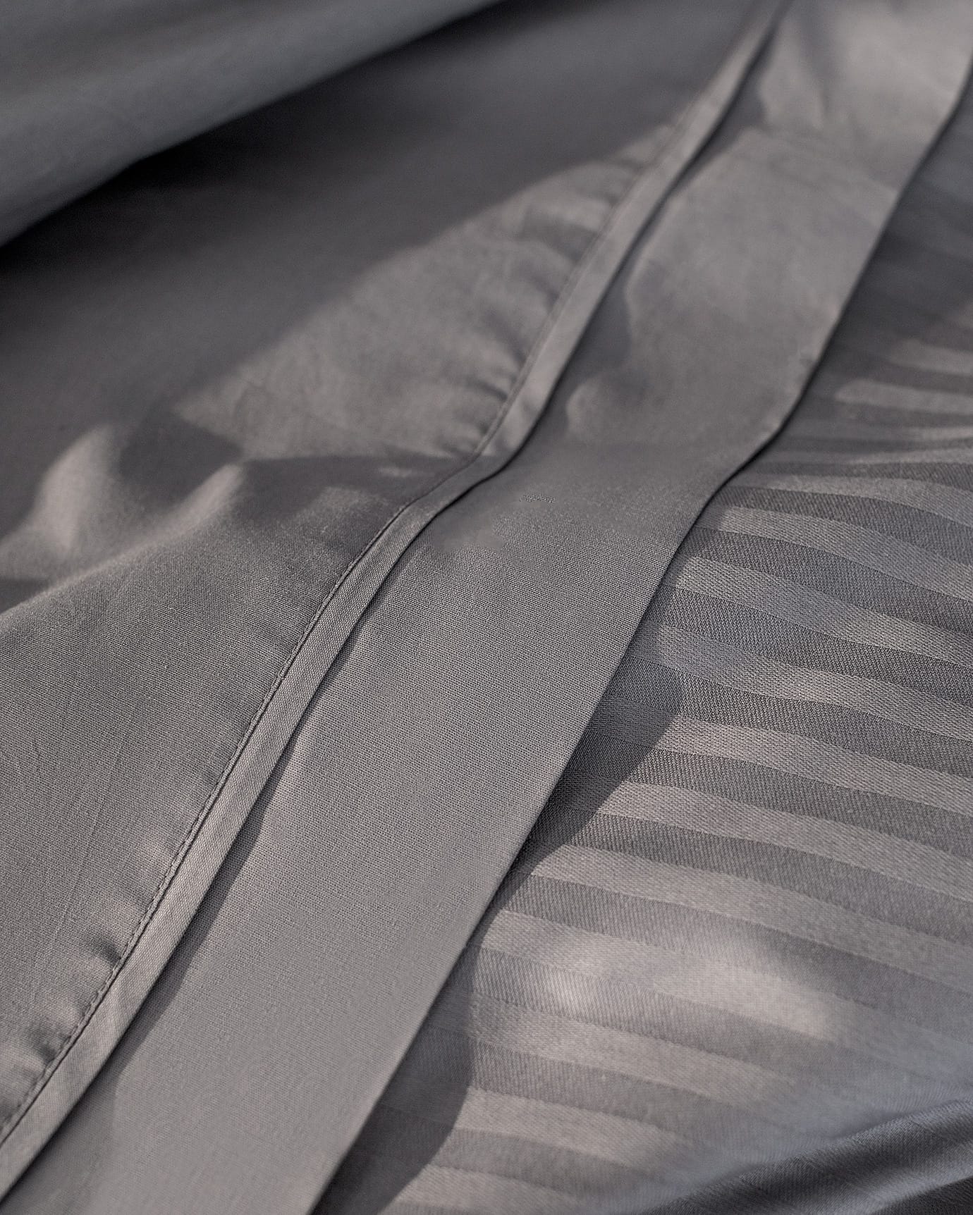 Adrien King Size 100% Cotton Striped Duvet Cover Set