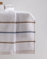 4-Pack Cotton Hand Towel Set - White & Beige