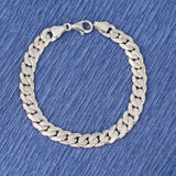 925 Sterling Silver Interlocking Link Chain Bracelet - Modern Essential