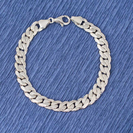 925 Sterling Silver Interlocking Link Chain Bracelet - Modern Essential