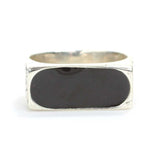Handcrafted 925 Sterling Silver Ring with Polyester Stone Accent