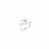 Sterling Silver Zigzag Ring - Adjustable, Minimalist Design