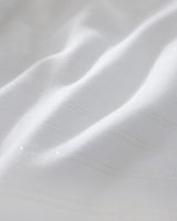 100% Cotton King Size Duvet Cover Set - Shimmering Sateen White & Gold
