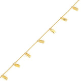 Elegant 925 Sterling Silver 12-Disc Beaded Chain Bracelet