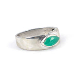 Premium Sterling Silver Marquise Green Gemstone Ring
