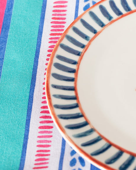 New Bone 2-Person Dinner Set - Vibrant Formulaire Pattern