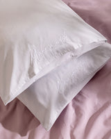 100% Cotton Pillowcase Set - 2 Pack - Grey and White