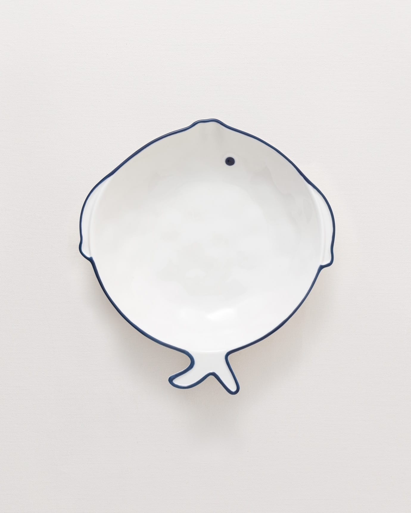 New Bone China Deep Plate - Ocean-Inspired Marine Pattern