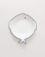 New Bone China Deep Plate - Ocean-Inspired Marine Pattern