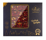 Gourmet vegansk glukosefri Zereshk-bær pistacie lokum
