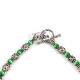 925 Sterling Silver Cat's Eye Stone Pendant Necklace - Elegant Design