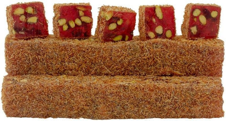 Premium Artisan Kadayif Coated Pomegranate Pistachio Turkish Delight