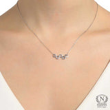 Premium Sterling Silver Tiny Square Necklace