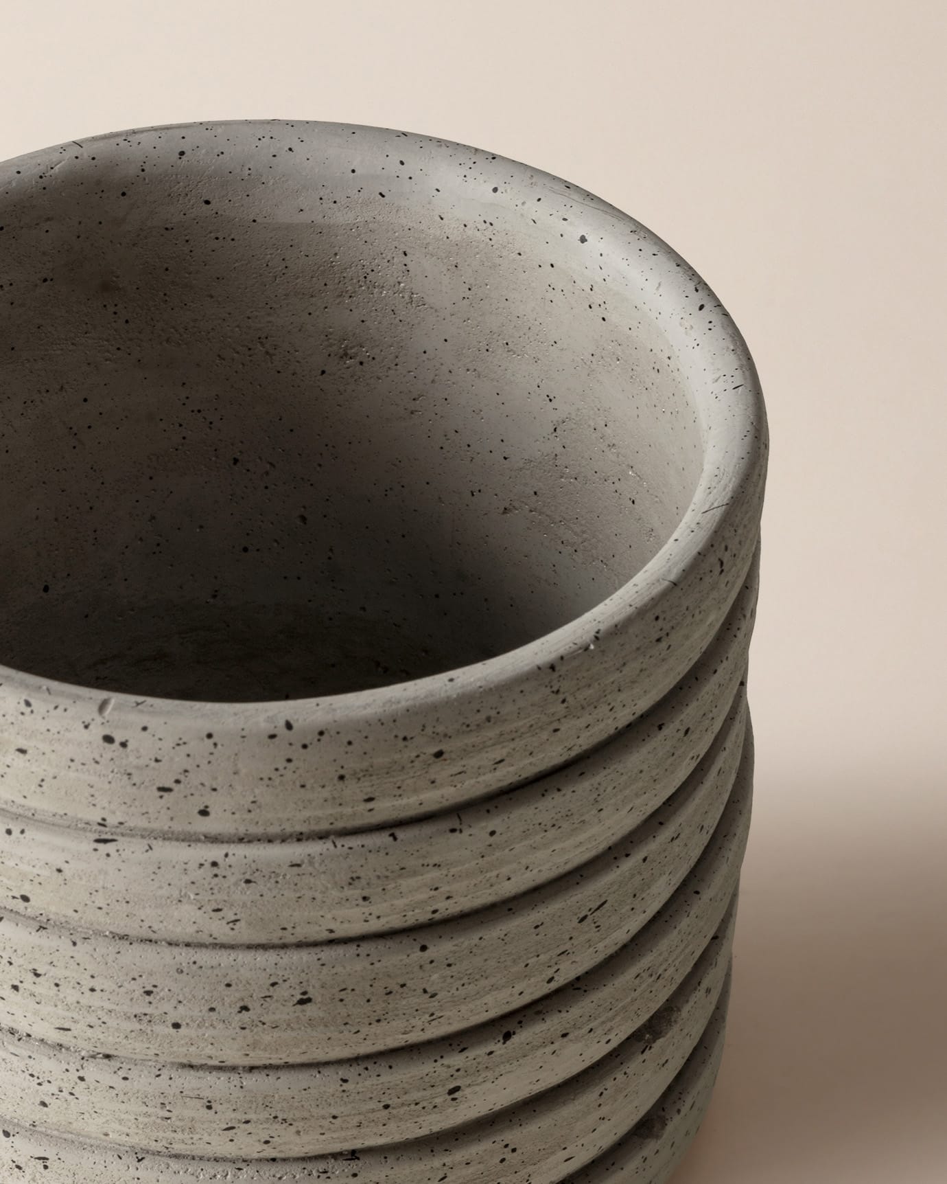 Durable Cement Planter - Modern Minimalist Soft Grey Finish