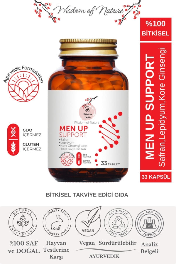 Professional Men's Herbal Support Supplement Saffron Lepidium Korean Ginseng Tablets