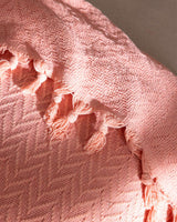 Elegant Powder Pink Twin Bedspread