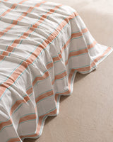 Simone Double 100% Cotton Printed Coverlet Set, Orange