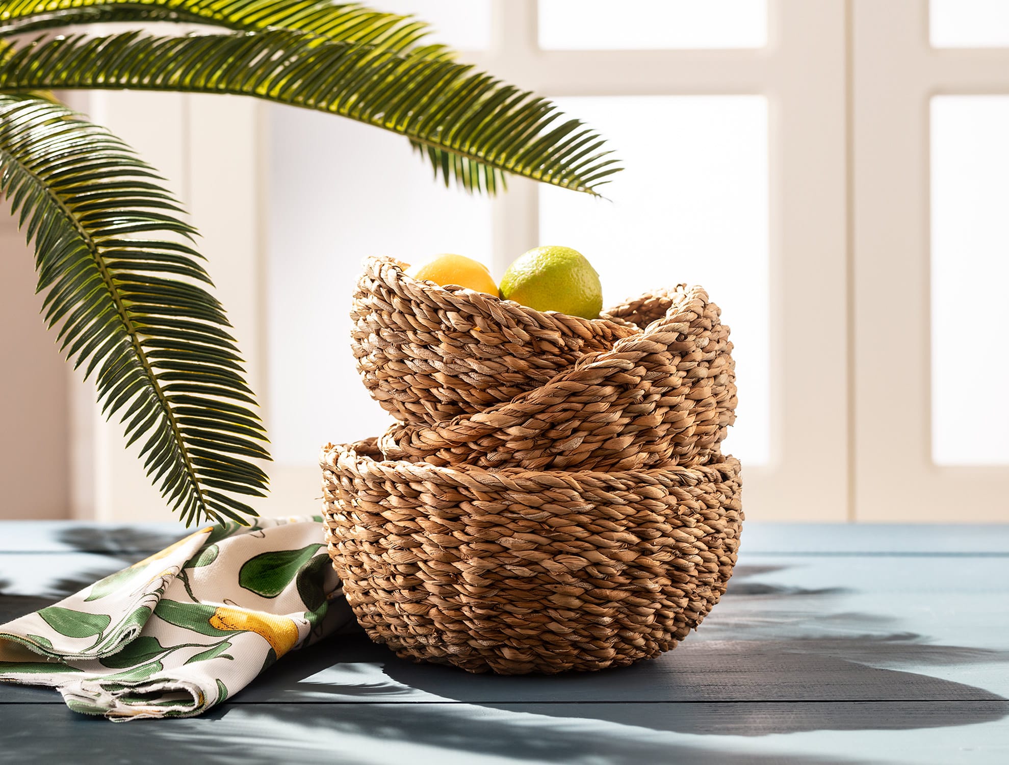 Small Handwoven Wicker Storage Basket | Decorative Home Organizer