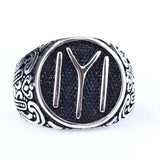 Bague Homme Robuste en Argent Sterling - Motif Complexe de la Tribu Kayi