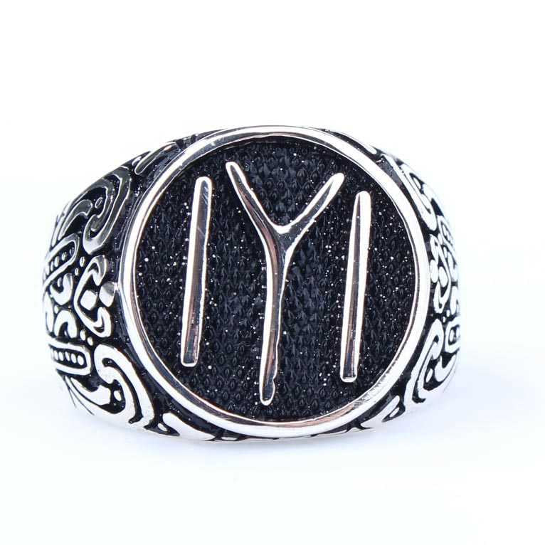 Bague Homme Robuste en Argent Sterling - Motif Complexe de la Tribu Kayi