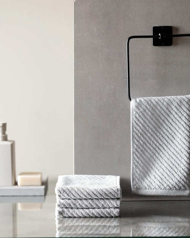 Premium 100% Cotton Hand Towels, Set of 4 - Ultra-Soft & Absorbent